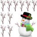 Veemoon 10pcs Artificial Dried Antler Branches for DIY Craft Decor Twig Decorations for Home Table Arrangements Christmas Tree Ornaments