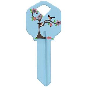 Hillman Diva Tree & Birds House/Office Universal Key Blank Single Sided