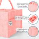Mr. Pen- Baby Diaper Caddy Organizer, 2 Pack, Pink, Baby Caddy Organizer with Handle, Compact Size, Collapsible & Portable