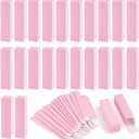 100 Pack 0.78 * 0.78 * 3.34 inch Kraft Paper Lipstick Box Rectangle Lip Balm Kraft Boxes Essence Oil Bottle Packaging Organzier for Makeup Sample Tube Storage DIY Gifts - Pink