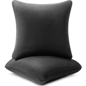 AM AEROMAX 22 22 Pillow Insert (Pack of 2) Memory Foam Throw Pillow Insert Sham Square for Decorative Cushion Bed Couch Sofa Without Deform After Longtime Use(Black)