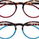 Yogo Vision Bifocal Reading Glasses 2 Pack Plastic Keyhole Spring Hinge Frames Bifocal Readers for Men and Women