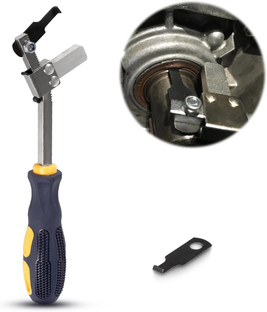 Shaft Type Seal Puller, Universal Seal Removal Tool for Camshaft and Crankshaft Seals with Adjustable Locking Fulcrum