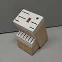 CAROTE 14 Pieces Knife Set with Block, Forged, High Carbon Stainless Steel Sharp Blade Block Knife Set, Dishwasher Safe Cutlery, Cream