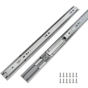 LONTAN 1 Pair Side Mount Heavy Duty Drawer Glides 22 inch Soft Close Drawer Slides 100 LB Capacity Ball Bearing Full Extension Cabinet Rails