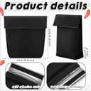 Qinyoung 3 Pcs Insulated Sandwich Bag Reusable Snack Bags 8.6'' x 8.6'' x 2.55'' Washable Insulated Pouch Small Thermal Lunch Bags for Work, Travel, Office, Back to School Classroom(Dark Gray), 8.66 inches x 8.66 inches x 2.56 inches
