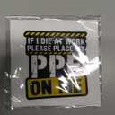 (5 PCS) If I Die at Work Please Place My PPE On Me Stickers 3 inch, Funny Electrician Stickers, Electrical Engineer Electrician Joke, Waterproof Vinyl Decal for Laptop, Water Bottles, Car, Helmet