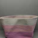 Blanket Basket,Rectangle Woven Baskets for Storage,65L Laundry Basket for Decorative Nursery Blanket,Toys,Dirty Clothes and Magazine in Shelves,Baby Room,and Living Room (Pink)