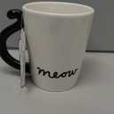 VOTUM Black Cat Coffee Mug, 12 oz Ceramic Tea Cup with Tail Handle and Paw Prints Inside  Cute Handmade Gift for Feline Lovers, Women, Men  Unique Birthday or Holiday Present (12 fluid ounces)