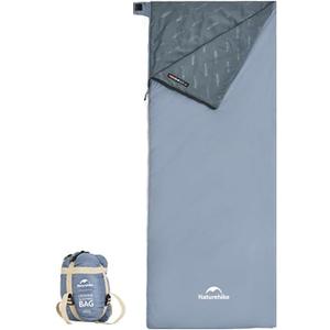 Naturehike 80.7''33.4'' Waterproof Sleeping Bag, Portable Sleeping Bag with Compression Sack, Lightweight Spliceable Sleeping Bag for Outdoor Camping & Backpacking (Extra Large, Blue)