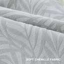 FUTEI Dark Grey Decorative Throw Pillow Covers 20x20 Inch Set of 2,Soft Chenille Phoenix Tail Leaf Textured Cushion Case,Modern Home Decor for Couch Bed Living Room