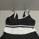 Women's High Waisted Bikini Sets Tummy Control Swim Skirt Two Piece Swim Suit Tummy Control Color Block Bathing Suit (XX-Large, Black)