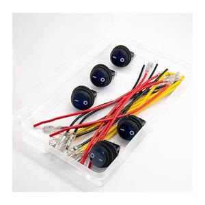 12V Waterproof Round Rocker Switch Blue LED Lighted [UL Listed] ON Off 3 Pin 12 Volt 20A Weatherproof Illuminated Toggle for Marine Car RV Truck -6Pack