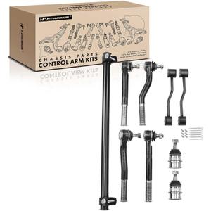 A-Premium 9Pcs Front Suspension Kit, Sway Bar Link, Upper Ball Joint, Inner & Left Outer & Right Upper/Lower Outer Tie Rod End & Sleeve, Compatible with Jeep WJ Series - Grand Cherokee 1999-2004