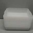 Geetery 12 Pack Classroom Storage Baskets with Handle,Clear