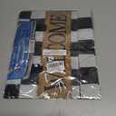 Garden Flag 12x18 Double-Sided Spring Decoration Vintage Blue Truck with Colorful Flowers, Welcome Checkered Backdrop Sign for Seasonal Yard and Outdoor Dcor