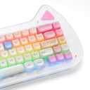 HITIME x XVX Jelly Keycaps - Cute Jade Keycaps, Ragdoll Cat Ceramic Keycap 60 65 75 100 Percent, Mao Profile, Custom Keycap 148 Keys Set for 100%, 75%, 65%, 60% Mechanical Keyboard (Pink)