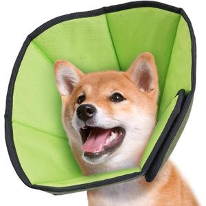 Soft Dog Cone After Surgery: Comfortable Dog Cones Collar for Stop Licking Biting - Adjustable Elizabethan Collar for Dogs fit for Small Medium Large Dogs (Green, M (Neck:9"-11.8"))