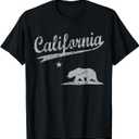 California Republic Flag Vintage Distressed Men Women Kids T-Shirt Medium 