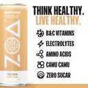 ZOA Zero Sugar Energy Drinks - Pineapple Coconut | Healthy Energy Formula with Natural Caffeine, Daily Vitamin C, Essential B-Vitamins | Gluten-Free, Keto Friendly | 12 Ounce Cans (Pack Of 12) (EXP 10/03/26)