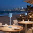 LED Cordless Table Lamp Rechargeable, 3-Height Adjustable, 5500mAh Battery Operated Lamp, 3-Color Dimming Touch Lamp, Portable Lamp for Dining, Bedroom,Camping, Outdoor, Indoor(Blue 1 Pc)