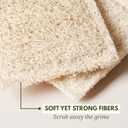 Natural Loofah Dish Sponge (Pack 30) Multipurpose Dish Sponges - 100% Biodegradable Compostable Dishwashing Scouring Pad Zero Waste (2.75" x 2.75" Each)