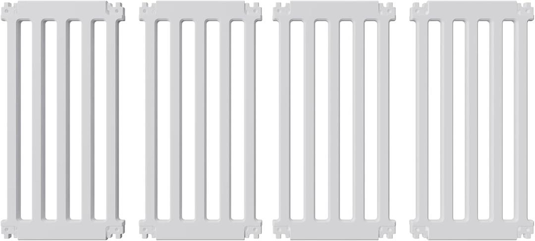25.6" H Puppy Play Pen for Indoors, 4 Panels, White