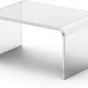 Acrylic Step Stool, Clear Foot Stool for Bathroom, Bedroom, Kitchen, Flower Pot Stool Holds Up to 250lbs