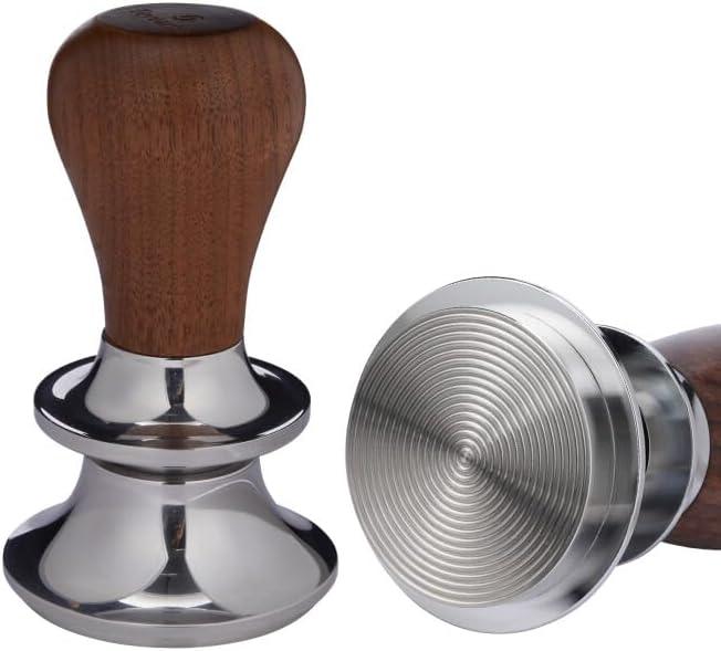 Teyearlife 54mm Tamper Replacement for Breville tamper Adjustable Depth The espresso tamper made of Stainless Steel and Solid wood it's a good Coffee Tamper for Home espresso barista(53.3mm)