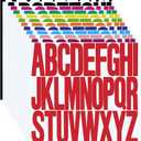 3 inch 12 Sheets Alphabet Stickers, 12 Colors Self Adhesive Vinyl Letter Stickers Aesthetic, Waterproof Letter Sticker for Water Bottles, Door, Car, Scrapbooking, Poster, Cup