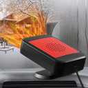 Car Heater, 12V 200W Portable Car Heater 360°Rotation 2 in 1 Heating & Cooling Fan Windshield Demisting Defroster Plug Into Cigarette Lighter for All Cars（red）