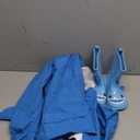 Twistover 2 Pcs Toddler Raincoat Rain Boots Set Kids Baby Cartoon Hoodie Zipper Jacket Short Rain Shoes for Little Boys Girls (3T, Blue Shark)