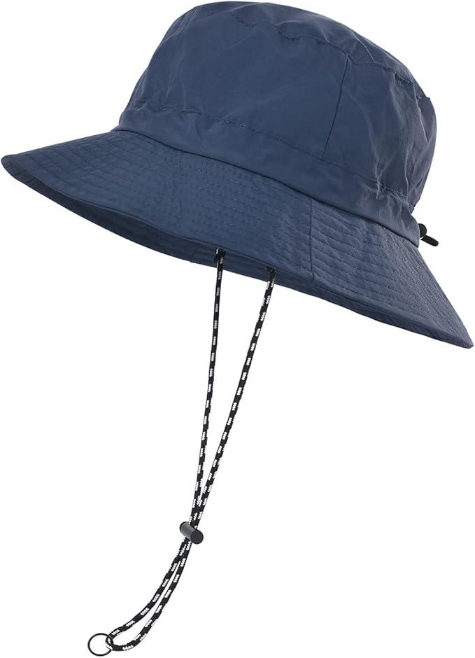 FEICUI Men Women Outdoor Bucket Hat Quick Dry Packable UV Protection Boonie Sun Hat (One Size, Navy)