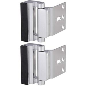 2 Pack Door Reinforcement Locks with 8 Screws, Home Security Door Lock for Toddler, Childproof Door Lock Night Lock Withstand 800 Lbs Silver