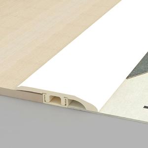 6 Pcs Floor Transition Strip,T Moulding for Laminate Flooring Planks,Wood Grain Transition for Carpet,Floor,Tile (White, 24 x 2 inch)