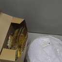 WDF 30Guest Gold Plastic Plates - High-end Baroque Design - 10.25&7.5in Wedding White and Gold Plates Disposable for Parties/Wedding/Valentine's Day