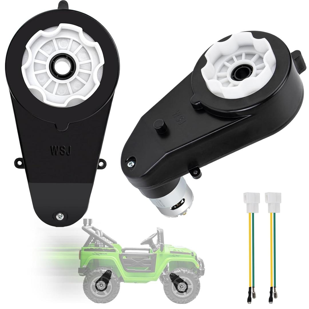 2 Pcs 24V Electric Powered Wheels Upgrade Motor Gearbox 24v RS555 High Speed Drive Engine Gearbox Motor Upgrade for Jeep Ride On