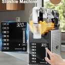 Fiii Slushie Machine 92 oz, Slushy Machine for Home, 6 Preset Programs, Quiet Operation, LED Display, Auto-Clean, No Ice Needed, Perfect for Milkshakes, Margarita Smoothie, Frappes and More (Black Silver)