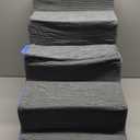 Heeyoo Dog Stairs for Small Dogs,5Step Dog Steps for High Bed and Couch, HighDensity Foam Pet Steps with Supporting Board, NonSlip Removable Washable Cover, Grey