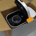 Single Serve One Cup Coffee Maker, for K Cups and Grounds, Mini Coffee Maker with Portable Handle, 6 to 12 Oz Brew Size, for Travel, Camping, Office, RV and Dorm, 120V, White and Brown