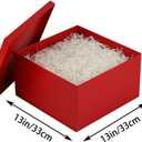 UoeRing 1Pcs Red Extra Large gift box with lids 13137 Inches gift boxes for presents,Birthday Box (include Ribbon, Paper Shred Filler Gift Card & Envelopes)