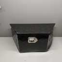 26 Inch Aluminum Trailer Tongue Tool Box 5 Bar Tread Wide Utility ToolBox for Pick Up Truck RV Storage Organizer Tool Box with Lock and Keys - 26"X13.3"X12" Black