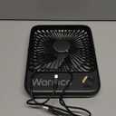 Warmco 10000mAh Portable Travel Fan 7-inch, Max 24H Runtime, Ultra-thin Quiet Rechargeable Battery Operated Desk Fan with Digital Display for Camping, Office, Bedroom, Cruise Essentials (Black)