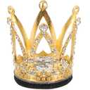 LUOZZY Rhinestone Crown for Helmet Golden Crown for Motorcycle Bicycle Ski Helmet Decoration for Women Girl