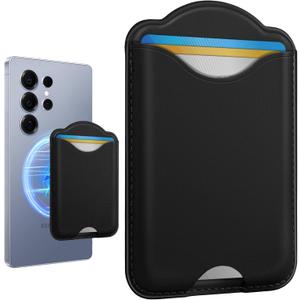 Shorogyt Compatible with Magsafe Wallet Magnetic Card Holder - Phone Wallet for Samsung Galaxy S25 Series, for iPhone 17/16/15/14/13/12 Series for Women Men for Mag RFID Magnet Fit 3 Cards, Black Shorogyt Compatible with Magsafe Wallet Magnetic Card Holder - Phone Wallet for Samsung Galaxy S25 Series, for iPhone 17/16/15/14/13/12 Series for Women Men for Mag RFID Magnet Fit 3 Cards, Black