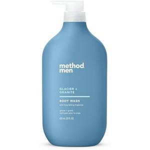 Method Men Body Wash, Glacier and Granite, Paraben and Phthalate Free, Quick-Lathering Cleansers, Cruelty Free, 28 oz