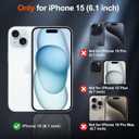 SUPFINE Magnetic for iPhone 15 Case, [Compatible with MagSafe] [15FT Military Grade Drop Protection] [2pcs Tempered Glass Screen+Camera Lens Protector] Heavy Duty Shockproof Phone Case, Deep Blue