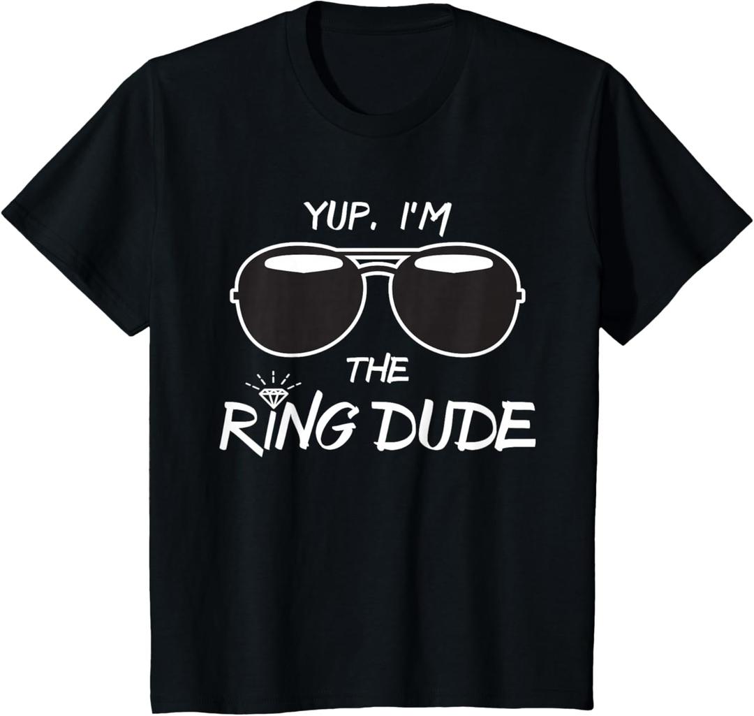 Yup I'm The Ring Dude - Funny Kids Ring Bearer T-Shirt, 8