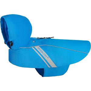 VIVAGLORY Wetoff Dog Raincoat, Rain Coat for Dog All Seasons Adventure, Rain Jacket with Harness Hole & Hood, Reflective Lightweight Waterproof for Doggy & Puppy, M, Blue (M (22"-26" chest girth))