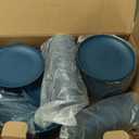 Dinnerware Sets for 8, Wheat Straw Bowls and Plates Set, Microwave and Dishwasher Safe Dish Sets 32 PCS, Unbreakable & Lightweight Camping Plates Cups and Bowls Set for Kitchen - Blue